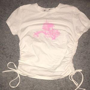 Cute forever 21 white and pink top